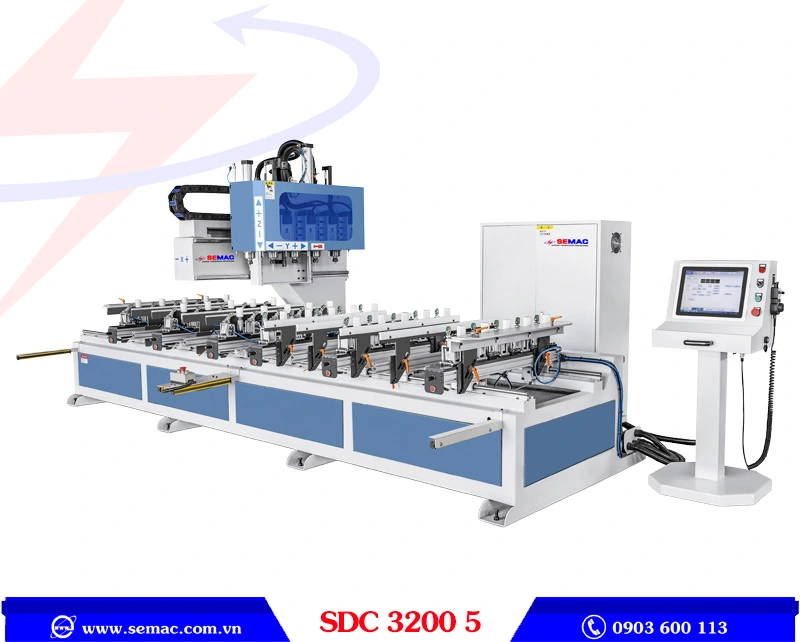 Máy phay mộng âm cnc 5 đầu SDC 3200 5