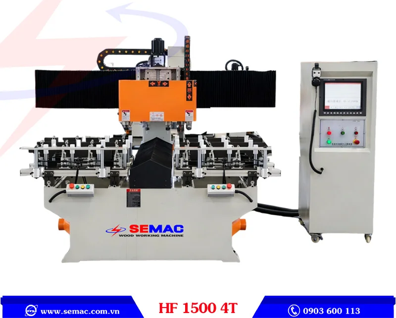 Máy phay mộng liên kết âm 1m5 HF 1500 4T