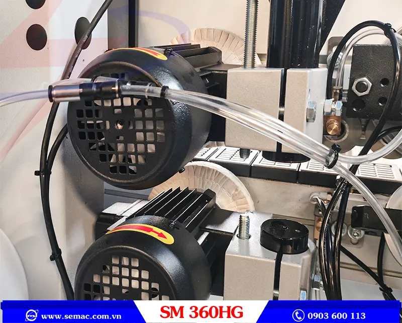MÁY DÁN CẠNH 6 CHỨC NĂNG NỒI KEO TRÊN - SM 360HG 8 Cụm đánh bóng máy dán cạnh 6 chức năng nồi keo trên SM 360HG | SEMAC