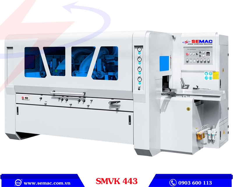 Máy bào 4 trục 4 mặt 430mm SMVK 443 | SEMAC