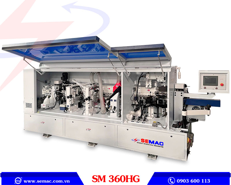 Máy dán cạnh 6 chức năng nồi keo trên SM 360HG | SEMAC