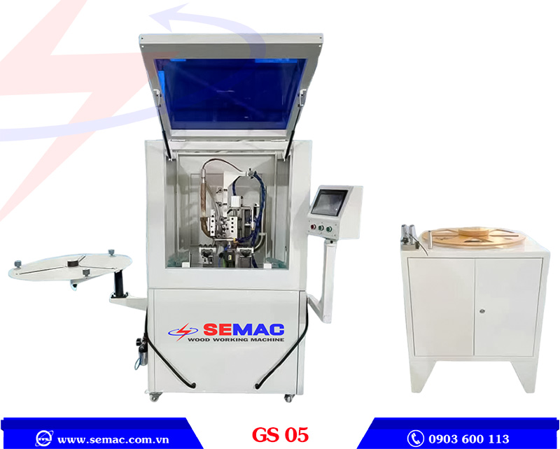 Máy lên keo nẹp dán cạnh laser GS 05 | SEMAC