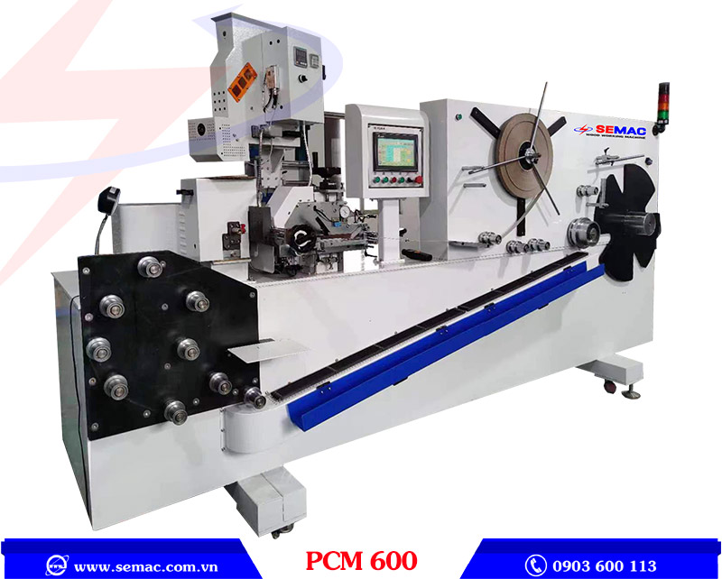 Máy phủ keo lên nẹp dán cạnh laser PCM 600 | SEMAC