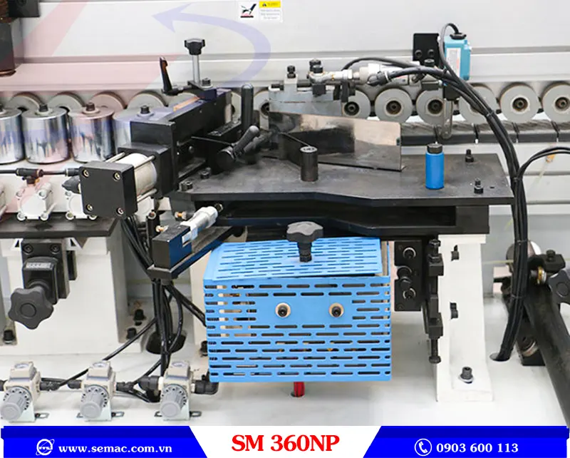 MÁY DÁN CẠNH VÁN HẸP TỰ ĐỘNG - SM 360NP 2 Nồi keo máy dán cạnh ván hẹp tự động SM 360NP | SEMAC