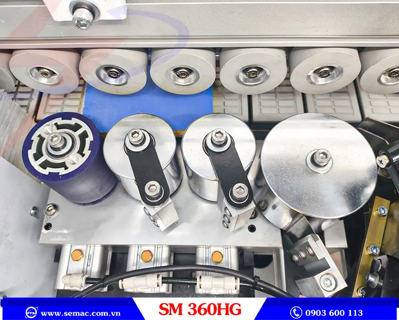 MÁY DÁN CẠNH 6 CHỨC NĂNG NỒI KEO TRÊN - SM 360HG 4 Rulo ép nẹp máy dán cạnh 6 chức năng nồi keo trên SM 360HG | SEMAC