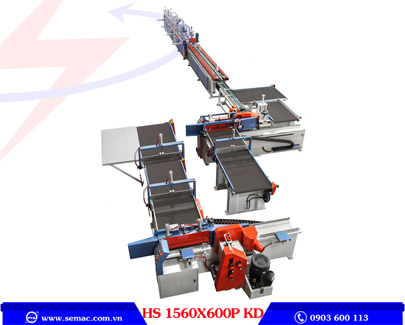 Dây chuyền máy ghép thanh gỗ dọc HS 1560X600P KD | SEMAC