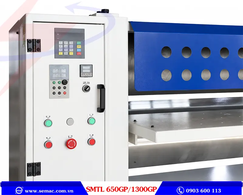 MÁY DẬP VÂN GỖ 1 MẶT - SMTL 650GP/SMTL 1300GP 3 Hệ thống điều khiển máy dập vân gỗ 1 mặt | SEMAC
