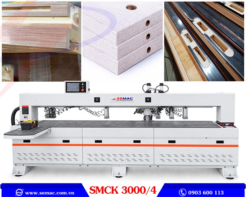 Máy khoan cnc 2 phương 4 đầu SMCK 3000 4 | SEMAC