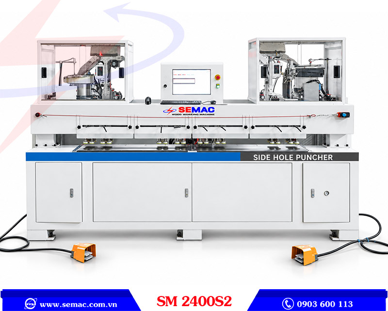 Máy khoan đóng chốt chữ U ( chốt gỗ tròn ) SM 2400S2 \ SEMAC